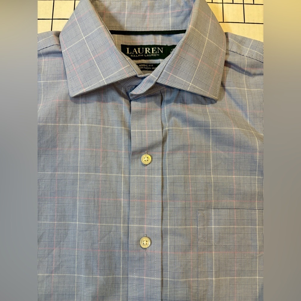Lauren Ralph Lauren Men’s 15.5-32/33 Classic Fit Stretch Non Iron Dress Shirt